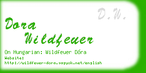 dora wildfeuer business card